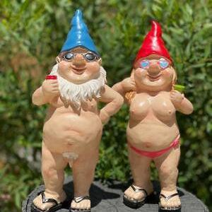 Gnome On Slide Resin Statue For Garden Outdoor Decoration Items For  Balcony&living Room Bywonderland
