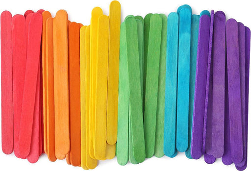 Coloured Wooden Craft Sticks Colourful Ice Cream Stick Paddle Pop 11cm —  NextIn
